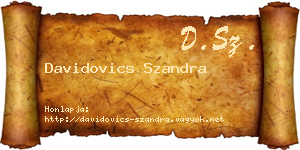 Davidovics Szandra névjegykártya